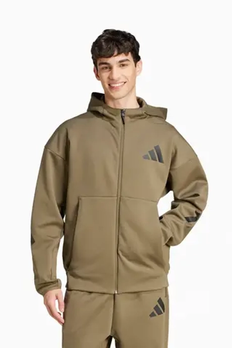 Кофта adidas Z.N.E. Full-Zip - зеленый