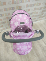 Санки-коляски Ника Наши Детки 3-1К сиреневый со снежинками