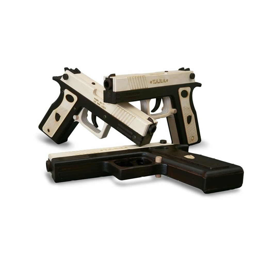 Пистолет GUARD PS-17 (STRIKER SR-17) от TARG - деревянный конструктор, сборная модель, 3d пазл