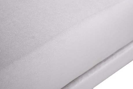 Банкетка велюровая 40х160х40см Garda Decor Prima серая на металлических опорах