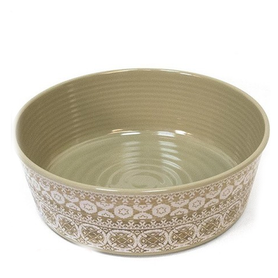 Tarhong миска для животных "moroccan", бежевая с рисунком, 21.6х6.7см/1890мл