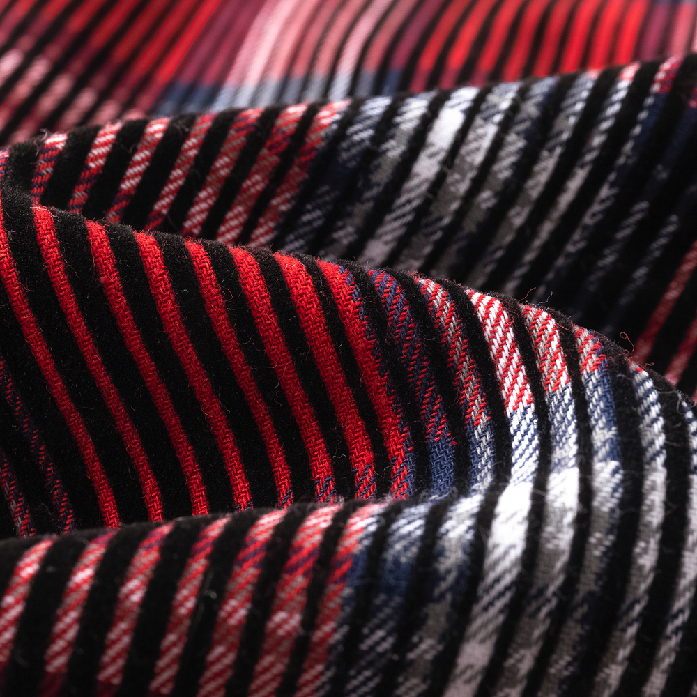 Рубашка Ymkashix Velvet Button Tartan