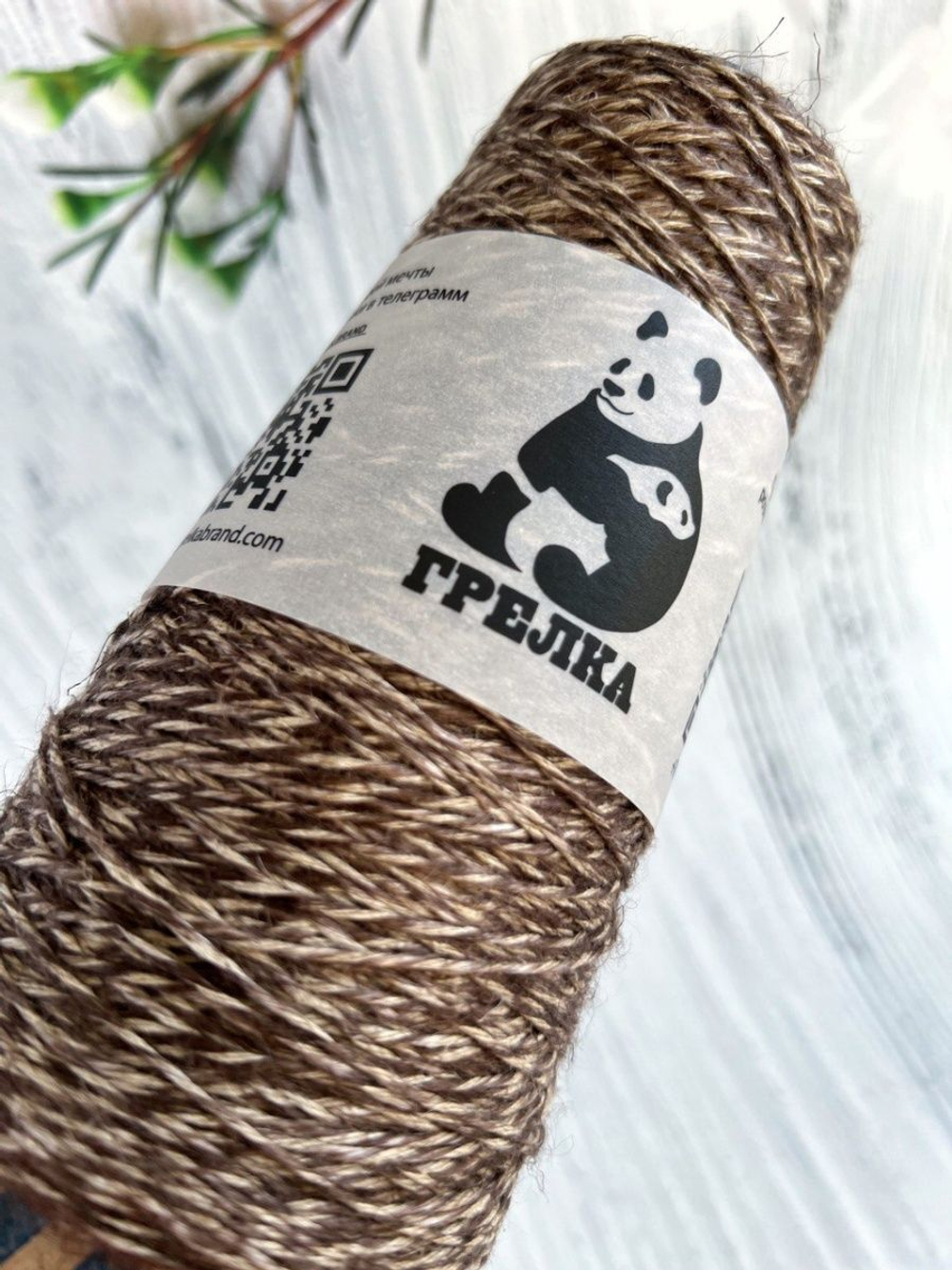 Трикотажная пряжа Льняная вспушенный с мулине