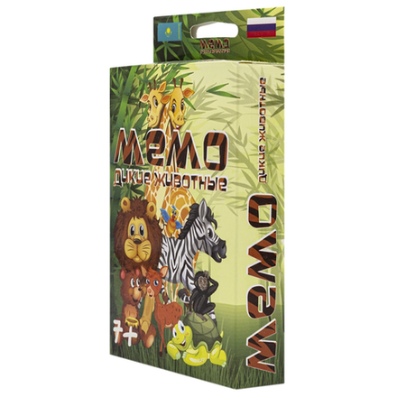 Карточки Мемо дикие животные 7+