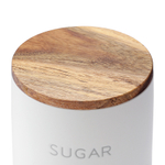 Банка керамическая для хранения сахара, 400 мл, белая