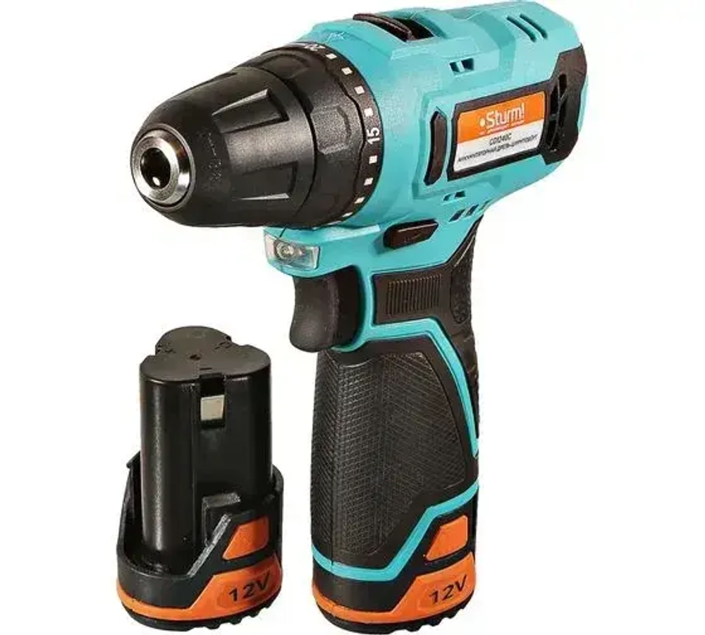 Шуруповерт, 30 мм, 12 В, 1400 об/мин, патрон - быстрозажимной, разноцветный, надежный