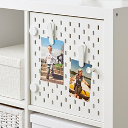 IKEA KALLAX  (ИКЕА КАЛЛАКС)  -  Перфорированная дверная вставка, белая, 33x33 см