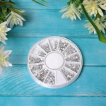 Украшение для нейл-арта «VivA Manicur- Стразы», прозрачные, в пакете, 7*7 см