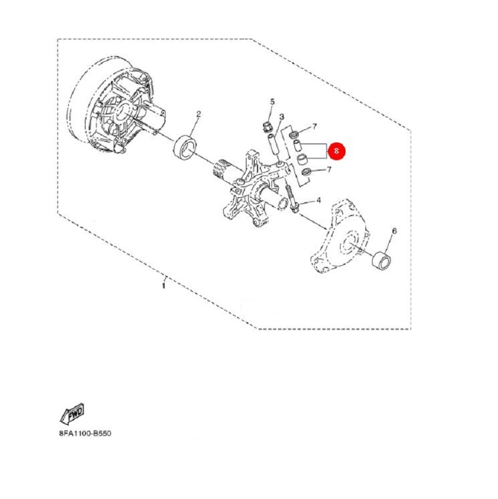 Ролик вариатора Yamaha 8FG1762400