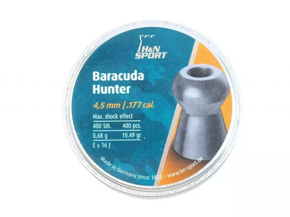 Пуля пневм. 4,5 H&N Bacacuda Hunter 0,68г, 400шт/бан