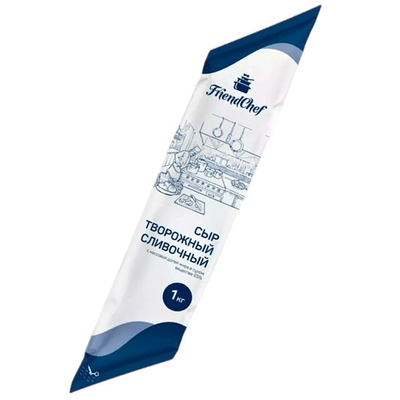 Сыр творожный сливочный 65% «FriendChef» 1 кг