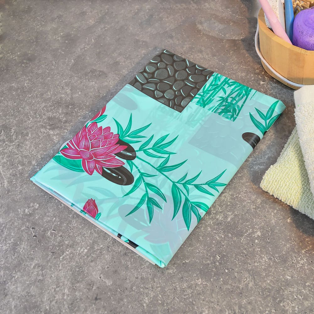 Штора для ванной 180*180см "Аква на зеленом", 0-03/21-00"