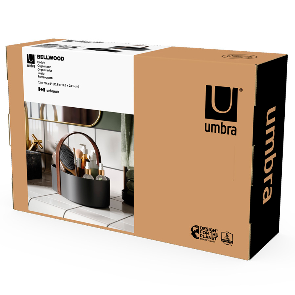 Органайзер bellwood caddy, 30х23 см, черный/орех