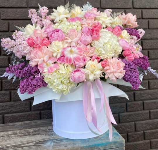 Микс каскадом в шляпной коробке