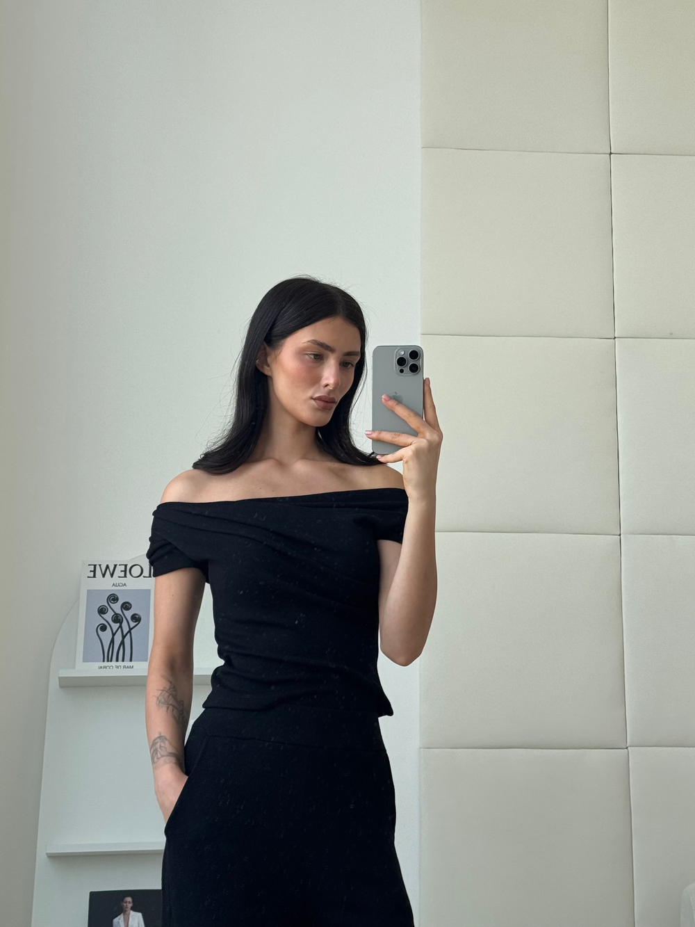 Топ в рубчик / black
