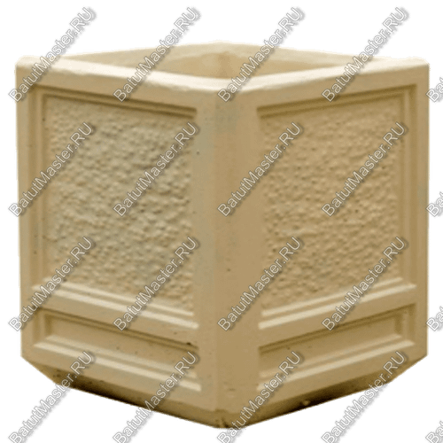 УРНА ЧЕТЫРЕХГРАННАЯ С РЕЛЬЕФОМ, ОКРАШЕННАЯ