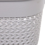 Корзина для хранения с крышкой «МАРСИ», цвет серый, 27*21*15,5см