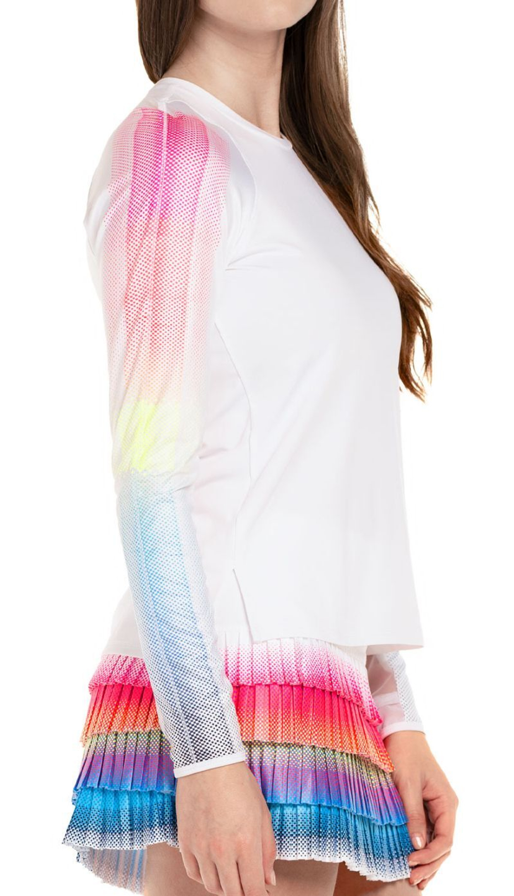 Женская теннисная футболка (dł. Рукава) Lucky in Love Luv Core Shock Wave Long Sleeve - разноцветный