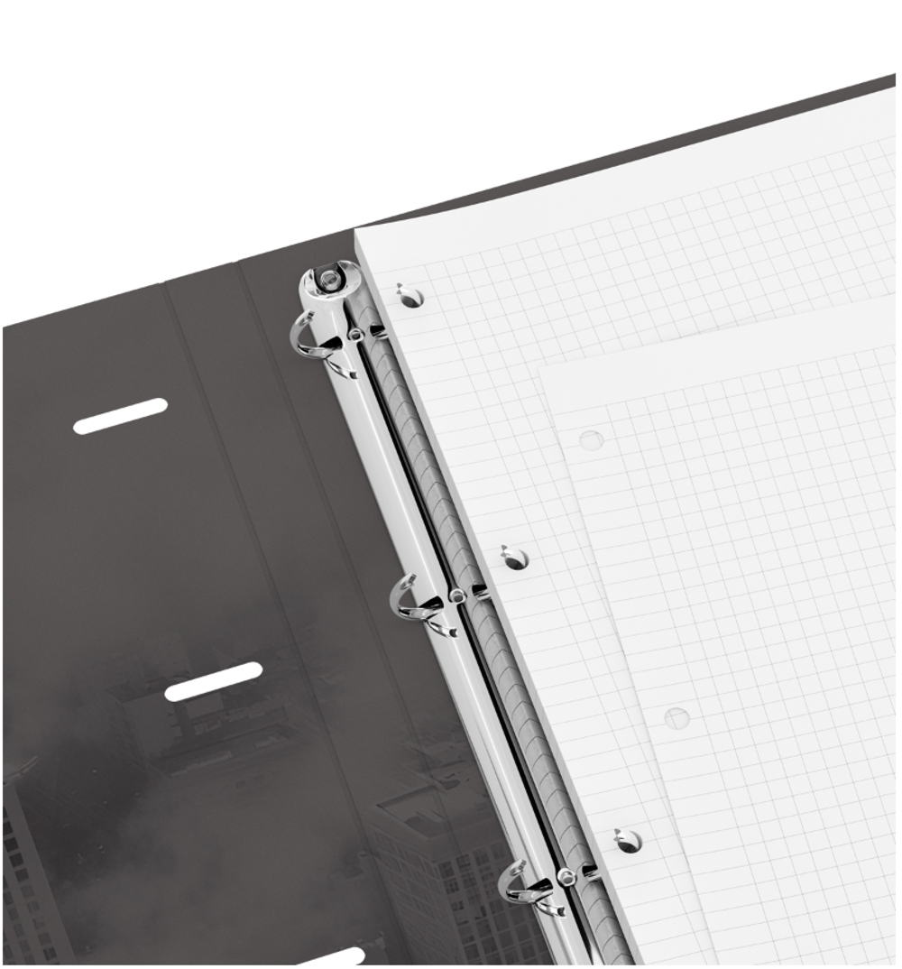 Тетрадь на кольцах А4, 120л., BG "City", картон, матовая ламинация
