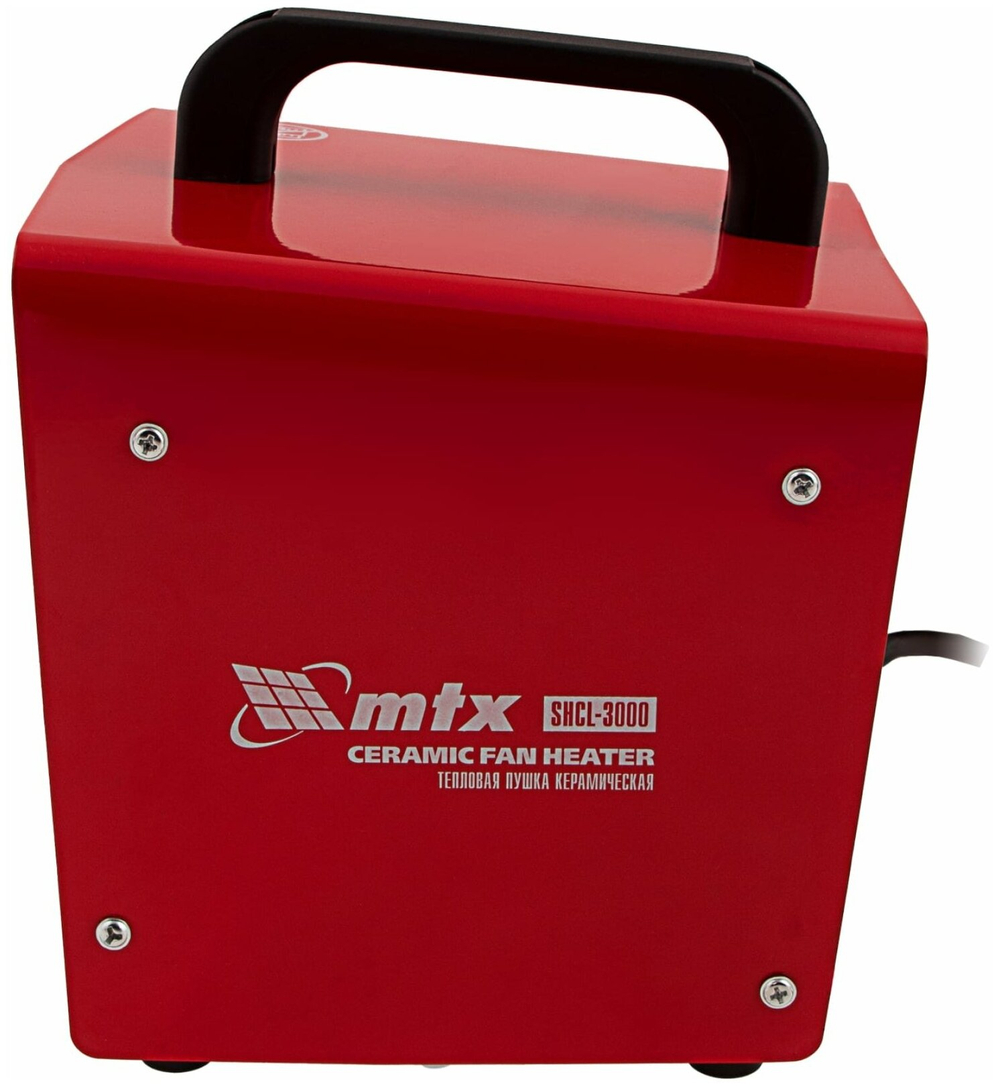 Тепловая пушка керамическая MTX SHCL-3000, квадратная, 230 В, 480 м3/ч, 1/3 кВт, арт. 96403