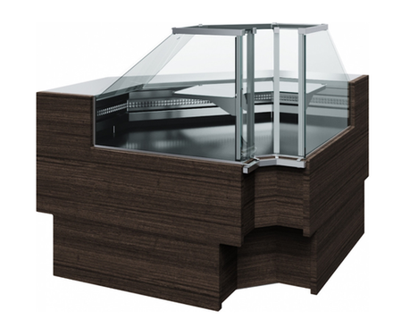 Холодильная витрина CARBOMA ВХСу-2 BAVARIA 2 GC110 VM-4 динамика без боковин (внутренний угол 45)