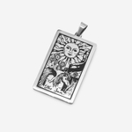 Подвеска-карта Таро "Солнце" 40*24мм, сталь