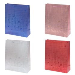 GAEM Пакет подарочный M (бумага 210г/м2, блок микс 12шт), L26 W10 H32 см, 4в.