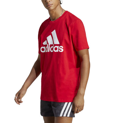 Мужское теннисное поло adidas Essentials Single Jersey Big Logo T-Shirt Men - Red, White