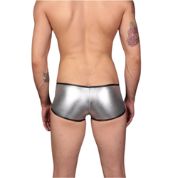 Мужские трусы хипсы серебристые с черной вставкой Cosmos Colors MR30_BS