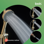 Лейка для душа IDDIS AIG4FMGi18 "Aiger" D120мм, 4 режима, ЗОЛОТО матовый, коробка