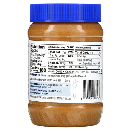 Peanut Butter & Co., арахисовая паста, со вкусом кленового сиропа, 454 г (16 унций)