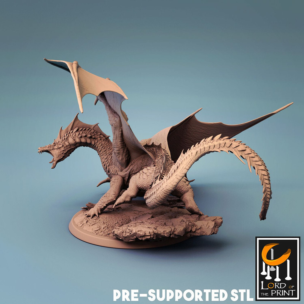 Дракон монстр миниатюра для dnd, днд, pathfinder, фентези, Настольная игра, НРИ, Варгейм, РПГ