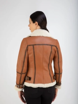 Дубленка авиатор натуральная короткая Турция