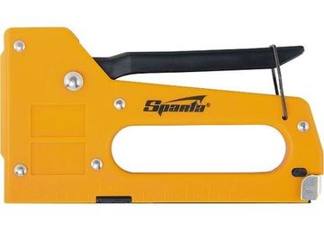 Мебельный пластиковый степлер SPARTA со скобами 100 шт., тип скобы 53, 4-8 мм 42001