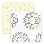 SwaddleDesigns Набор пеленок SwaddleDuo - Sterling  Mod Circles on Soft Yellow Banana & Yellow Medallions