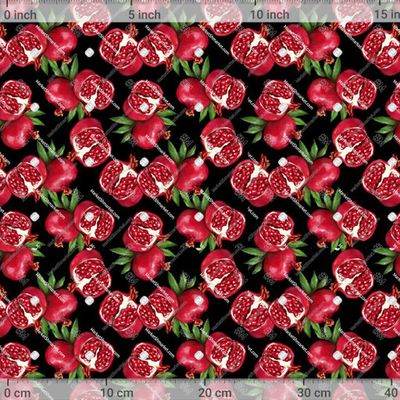 Гранаты на черном фоне by Sweet printvector 968 DPI