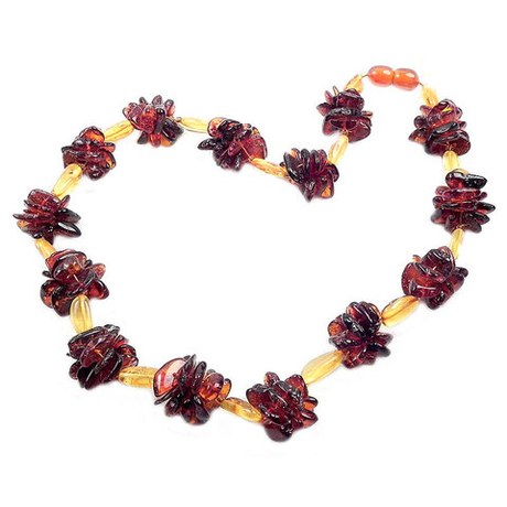 Бусы "Ягодка" янтарь микс