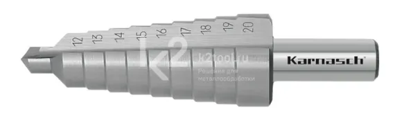 Ступенчатое сверло Ø 12-20 мм, Karnasch, арт. 21.3012