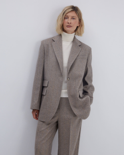 Жакет из смесового кашемира Лоро Пиана елочка