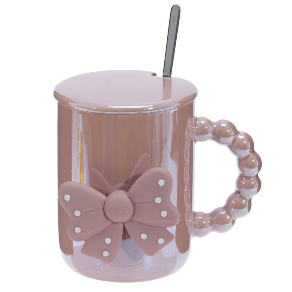 GAEM Кружка с крышкой и ложкой, 380 мл, L11,5 W9 H11 см, 4в.