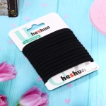 Резинки для волос 12шт на блистере «Your Style», цвет черный, d-5см●