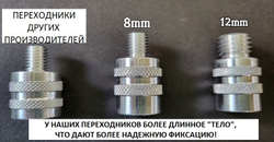 Переходник резьбовой для использования голов подсачека и средств для удаления водных растений С КОРЕЙСКОЙ РЕЗЬБОЙ разных производителей (1шт)