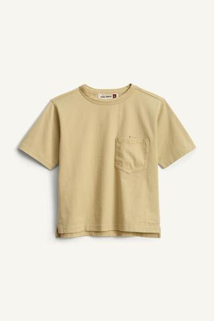 ZARA ФУТБОЛКА С КОРОТКИМИ РУКАВАМИ, КАМЕННЫЙ