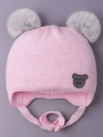 Шапка для девочки зимняя вязаная с ушками