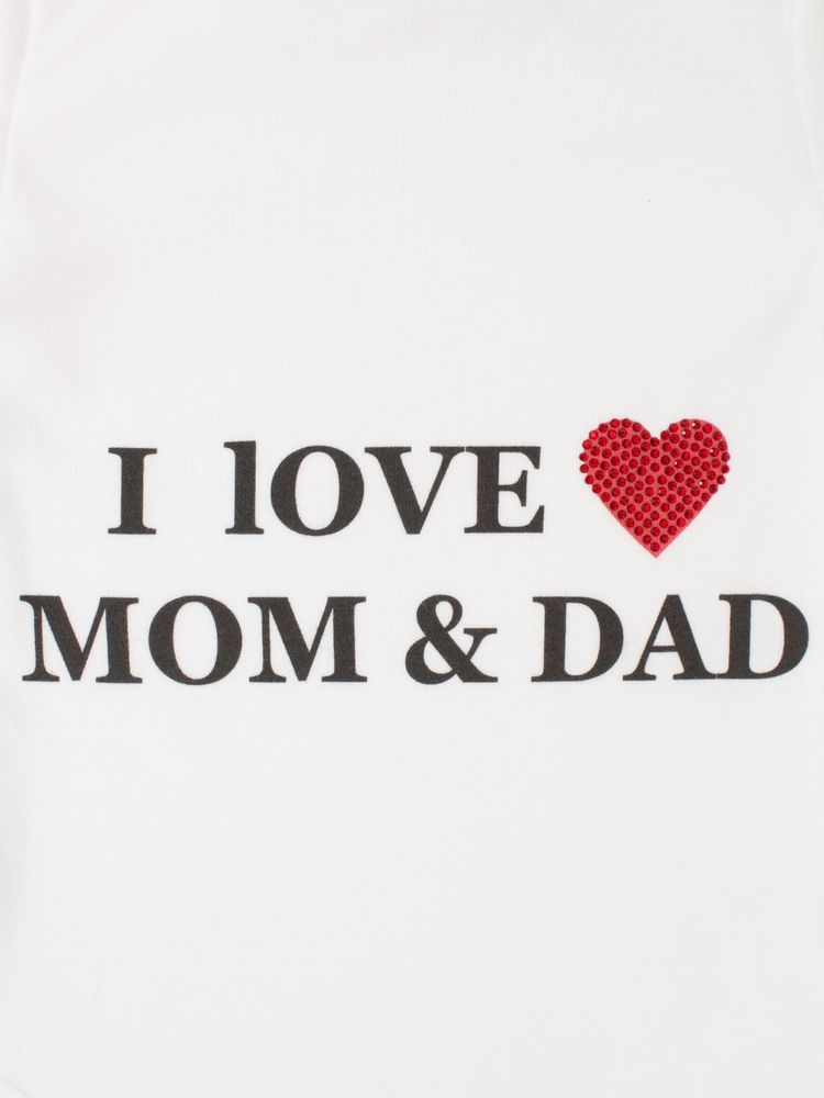 Боди с надписью I Love Mom &amp; Dad