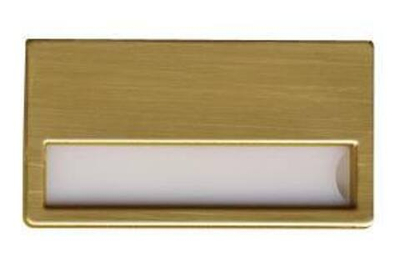 Бейдж 76х51мм с окном 60х12мм (золото шлиф) без крепления