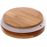 Банка для продуктов стеклянная 500мл «Хай-Тек» с бамбуковой крышкой 10*9,5см