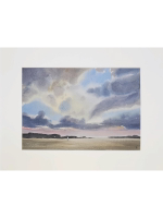 Картина авторская акварельная в паспарту 30х40 см на стену для интерьера "Пейзаж"