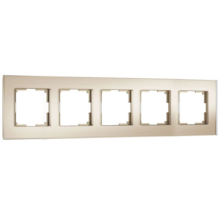 Рамка Werkel Senso на 5 постов шампань стекло soft-touch W0053111 4690389214295