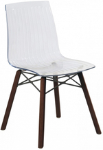 Стул прозрачный Papatya X-Treme-S Wox Iroko, натуральный, прозрачный